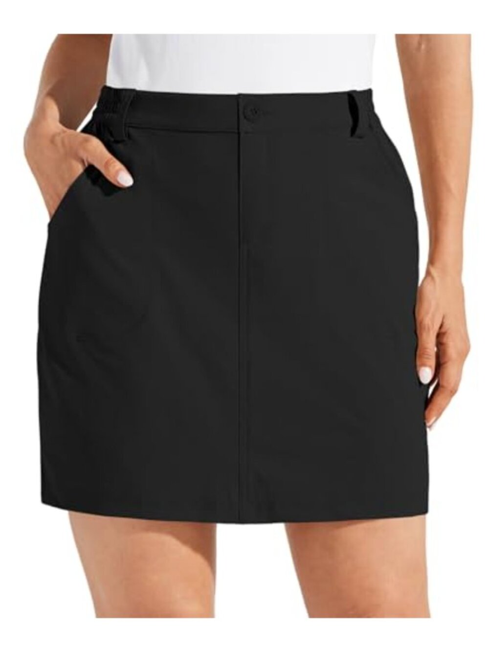 Women's Skort Golf Hiking Quick Dry UPF 50 Zip Pockets High Rise